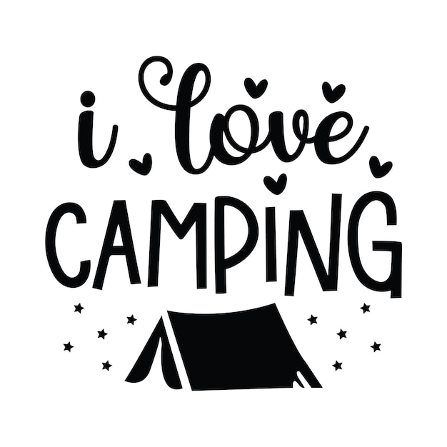 Camping t-shirt ontwerp