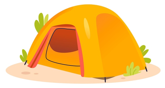 Camping tent Cartoon vector illustration