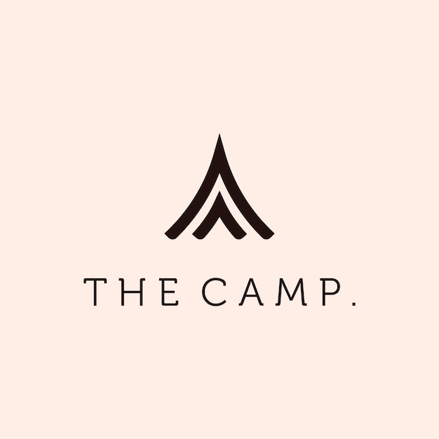 Camping Tent Eenvoudig Minimalistisch Logo Vector Illustratie Ontwerp