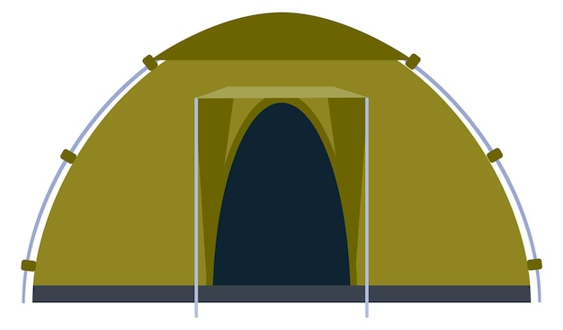 Camping tent Green nature travel color icon