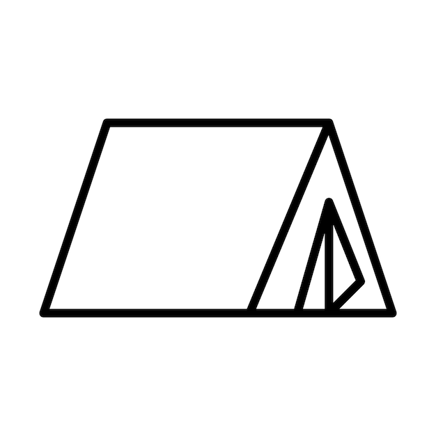 camping tent icon in line