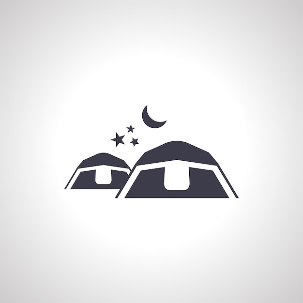 camping tent icon Tent isolated icon