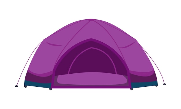 Camping tent semi-egale kleur vector-object