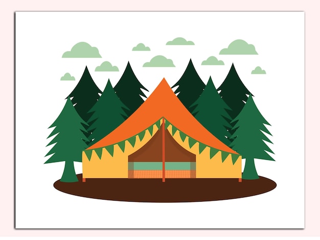 camping tent vector design illustration