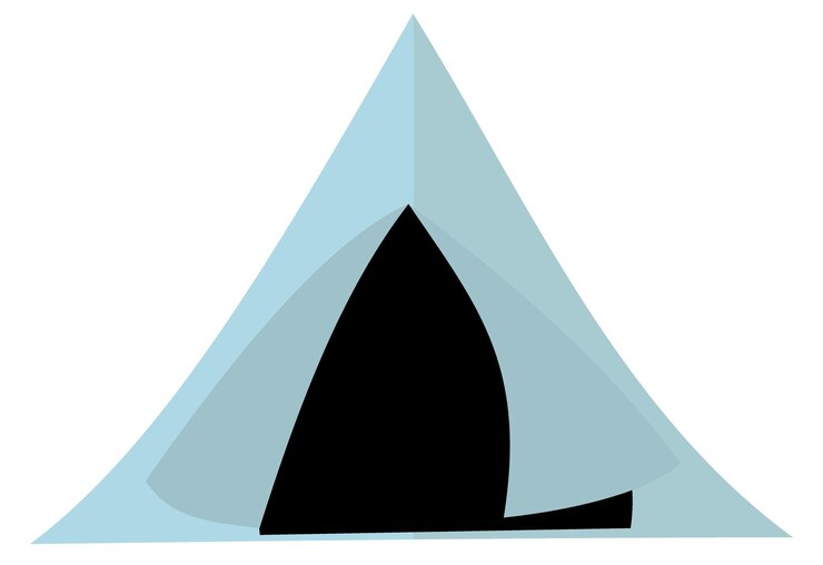 Vector camping tent vector illustration isolated outdoor illustration hiking