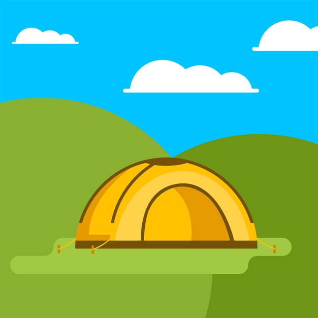 camping tent with a natural theme