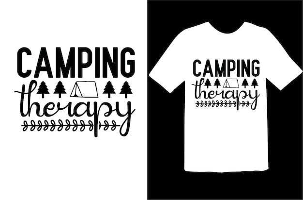 Camping therapy t shirt design