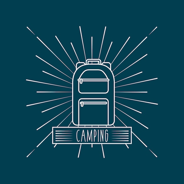 Vector camping trip design