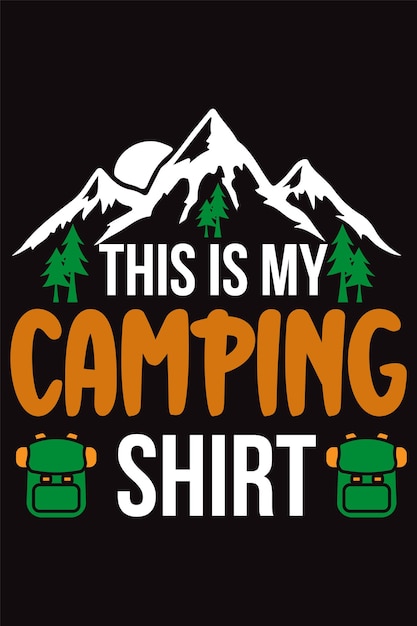Camping tshirt Camping Vector Breng me naar het meer Camping quote Vector