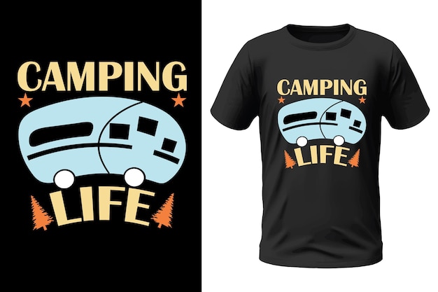 Camping tshirt design