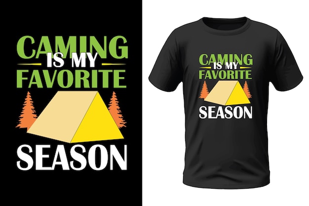 Vector camping tshirt design