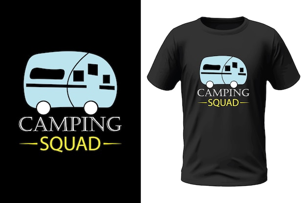 Camping tshirt design