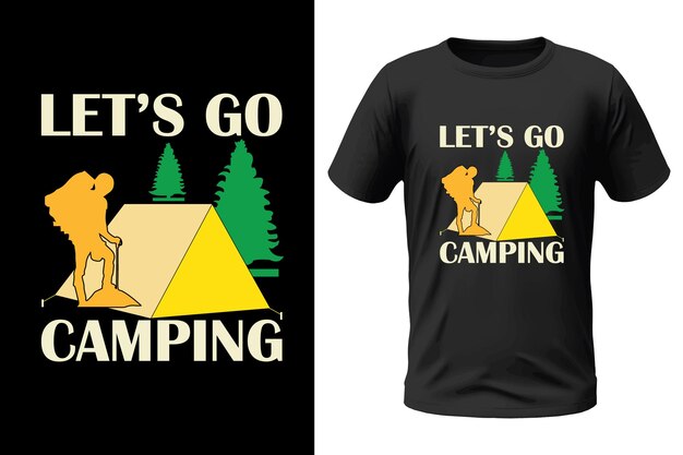 Camping tshirt design