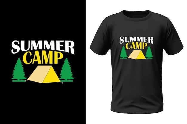 Vector camping tshirt design