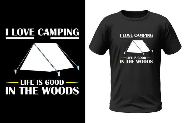 Camping tshirt design