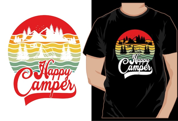 Vector camping tshirt design