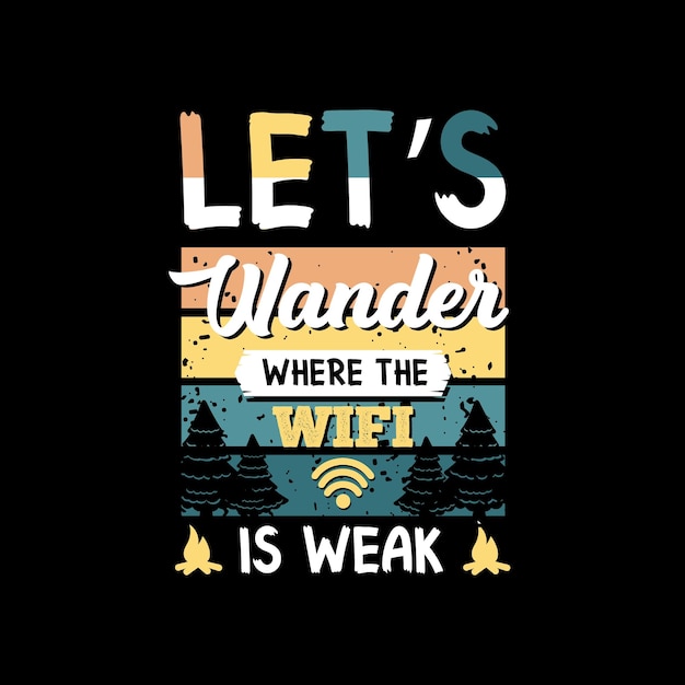 Camping tshirt design