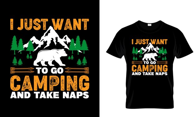 キャンピングTシャツのデザイン