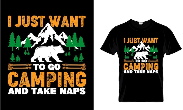 キャンピングTシャツのデザイン