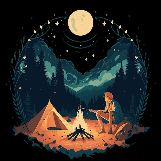 Camping Tshirt design