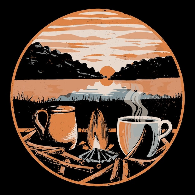 Camping Tshirt design