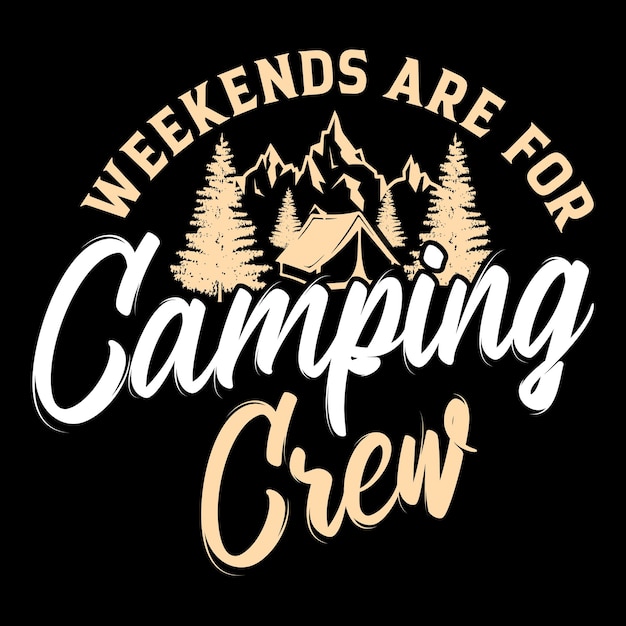 Camping typografie t-shirt ontwerp, camper illustratie, kampvuur vectorelement, afbeelding