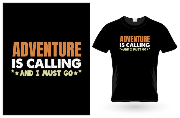 Camping typografie t-shirt ontwerpsjabloon