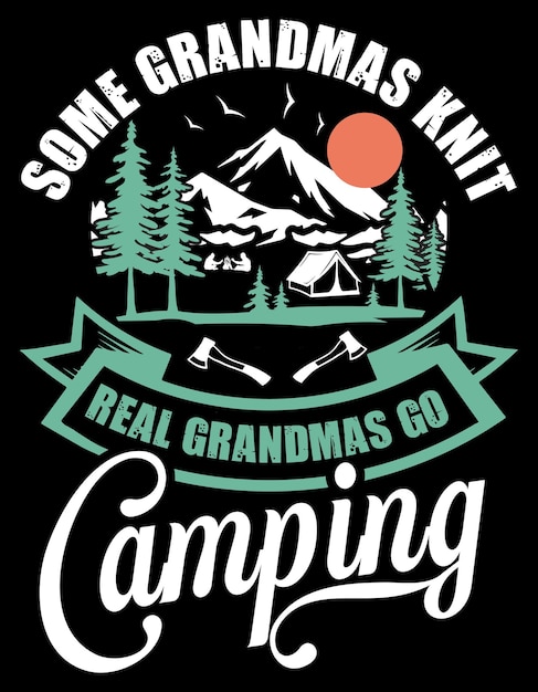 Camping typografie vector tshirt ontwerp grafisch element illustratie