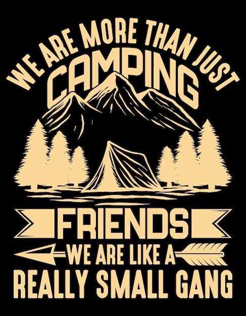 Camping typografie vector tshirt ontwerp illustratie vintage artwork