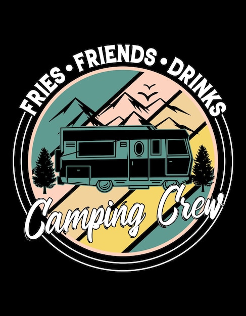 Camping vector tshirt design vector element