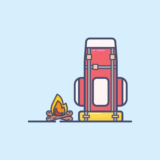 camping vectorillustratie