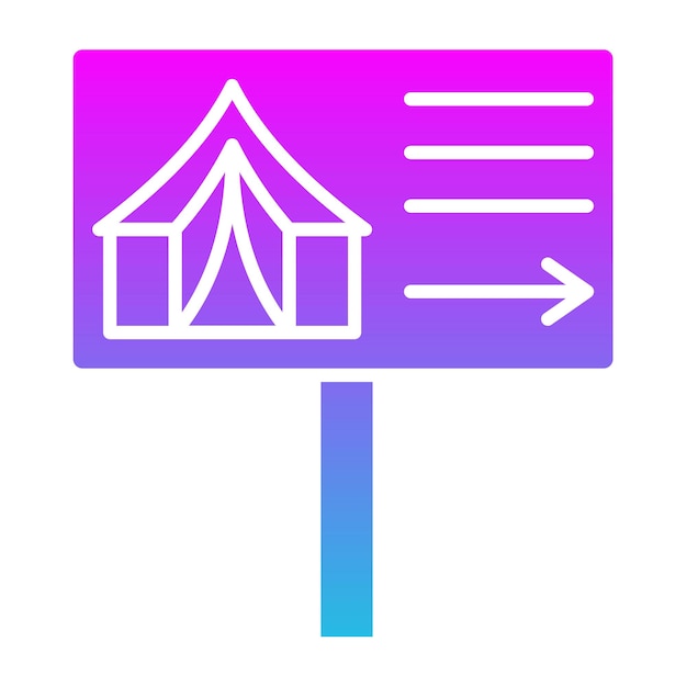 Vector camping zone icon