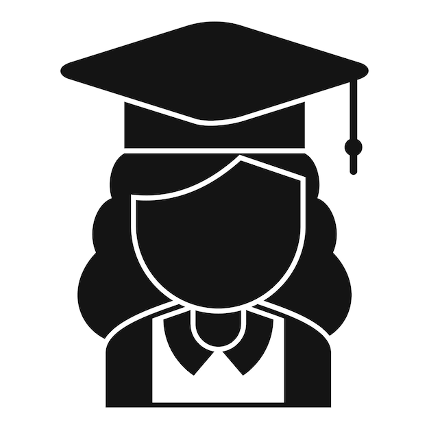 Campus graduation icon simple vector College education Student life