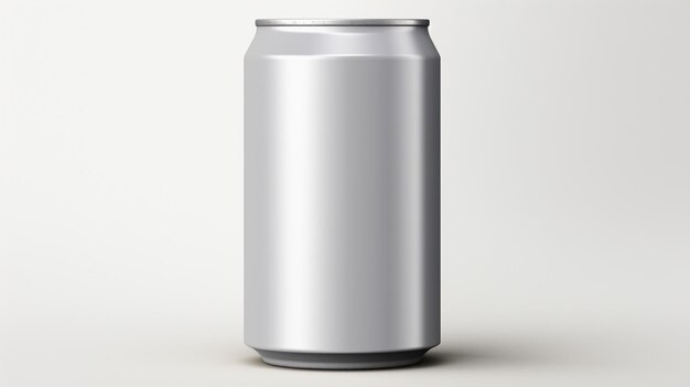 Vector a can of beer is shown on a gray background