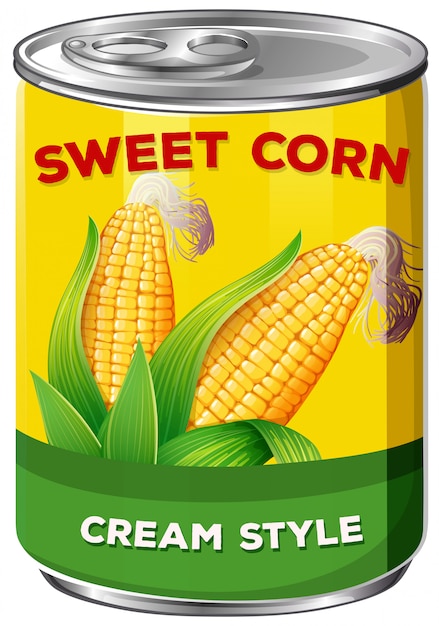 Can of cream style sweet corn