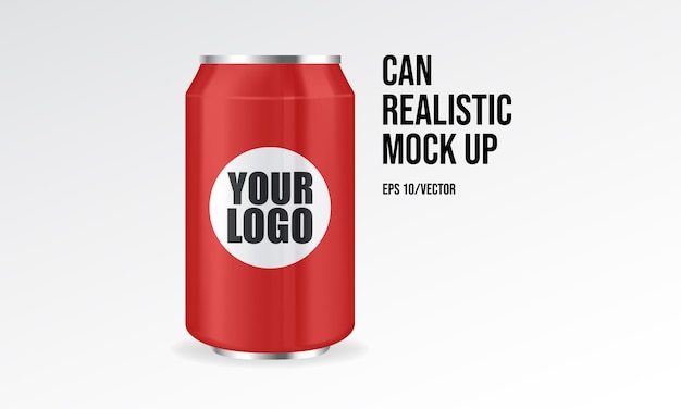 Vector can realistic mockup