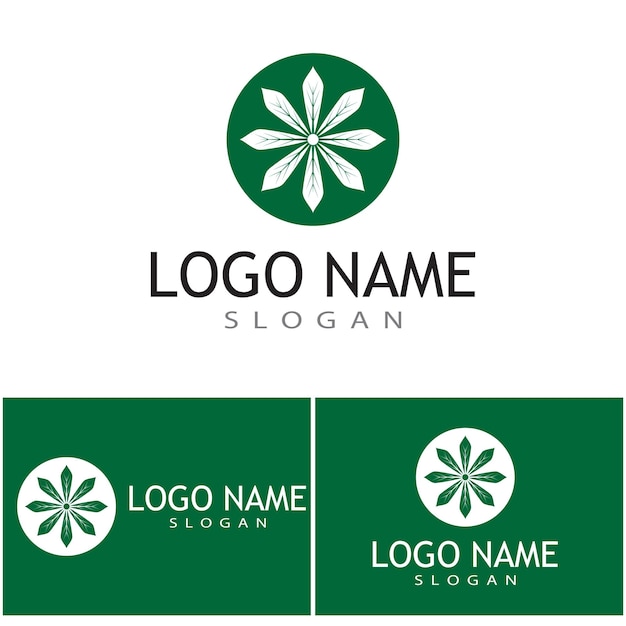 Canabis logo template vector symbol nature