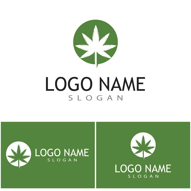 Canabis Logo Template vector symbol nature