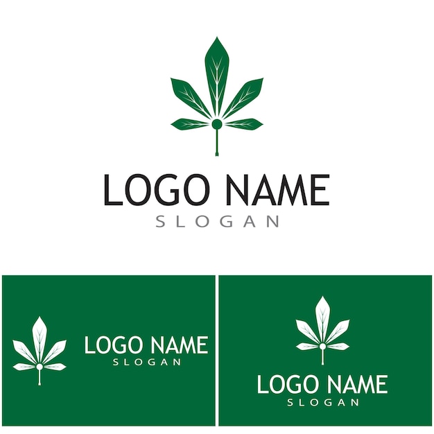 Canabis Logo Template vector symbool natuur