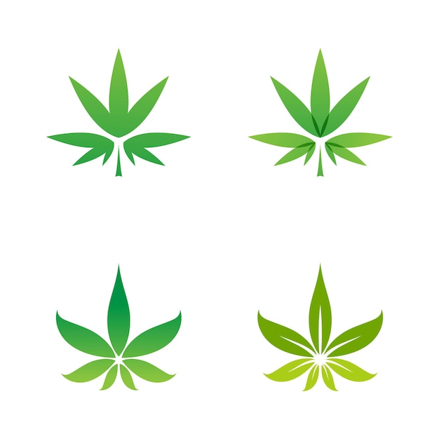 Canabis marihuana teken symbool illustratie ontwerpsjabloon