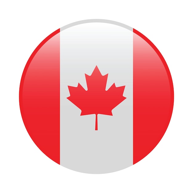 Canada cirkel vlag icoon digitale vector illustratie