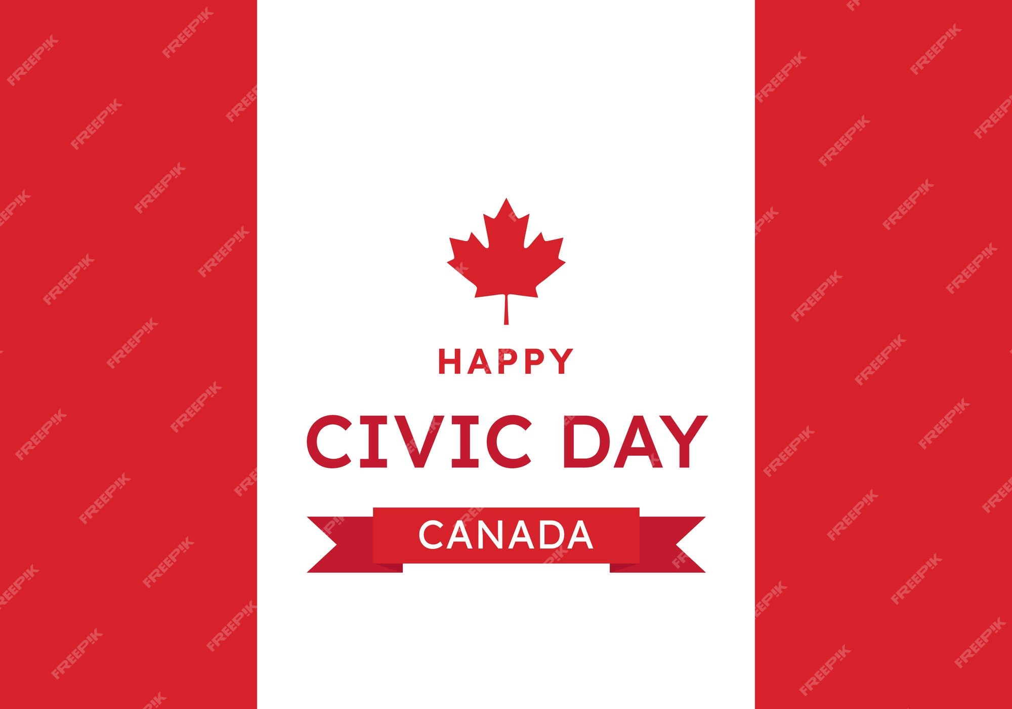 Premium Vector Canada civic day holiday vector card illustration with