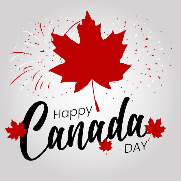 Canada dag wensen post ontwerp vector bestand