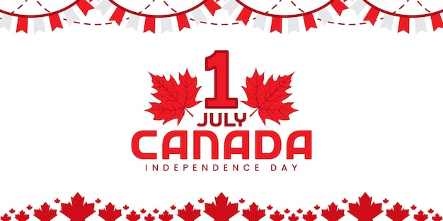 Canada day 1st july decorative post design