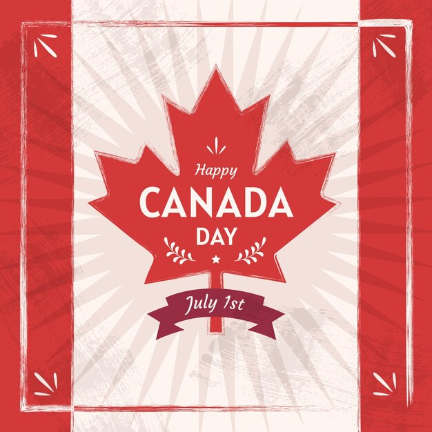 Canada day celebration illustration