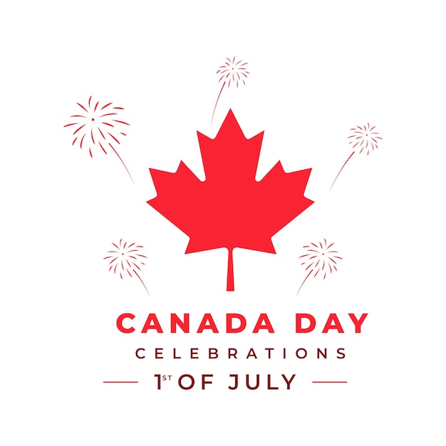 Canada day celebrations design template