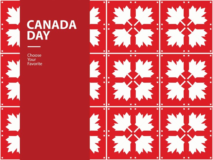 Vector canada day country event pattern flag peace background national element vector holiday july poster