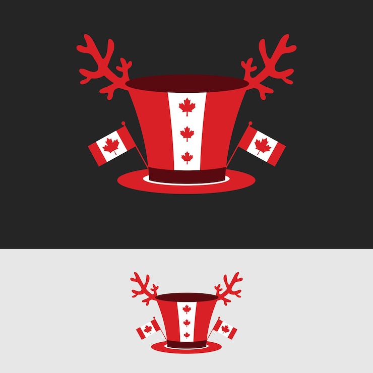 Vector canada day funny hat vector design