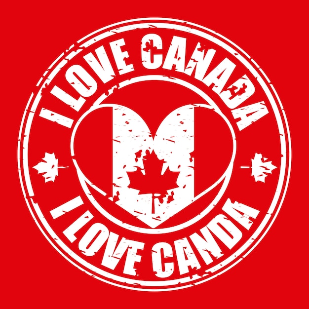 Canada day grunge sticker