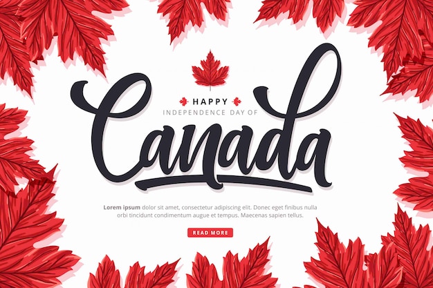 Canada day lettering background